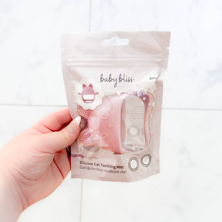 Manopla para la Dentición del Gato - Rosa Empolvado para venta al por mayor de Baby Bliss