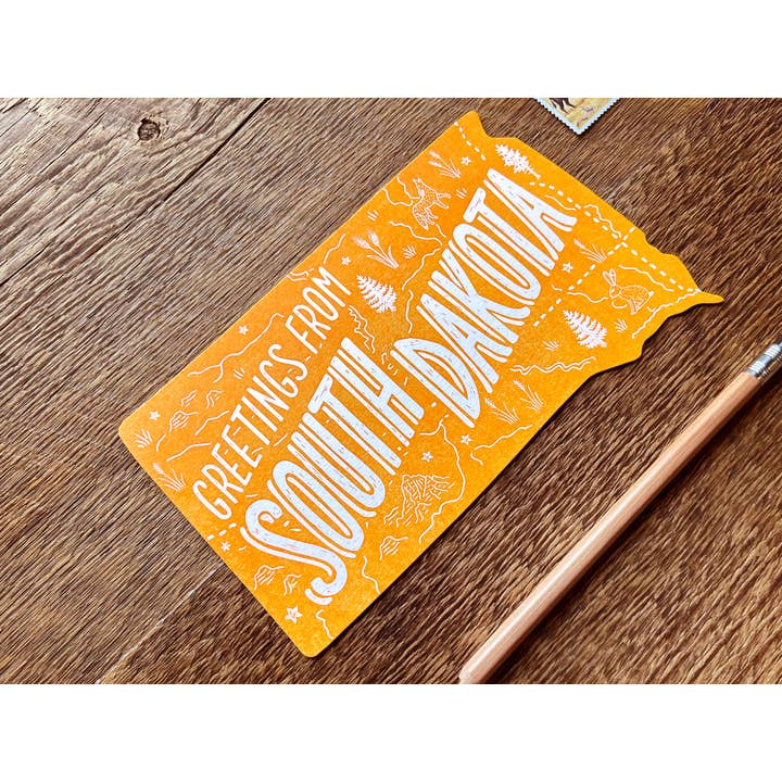 Noteworthy Paper & Press - Vendita all'ingrosso Cartoline - Cartolina dello stato del Dakota del Sud2