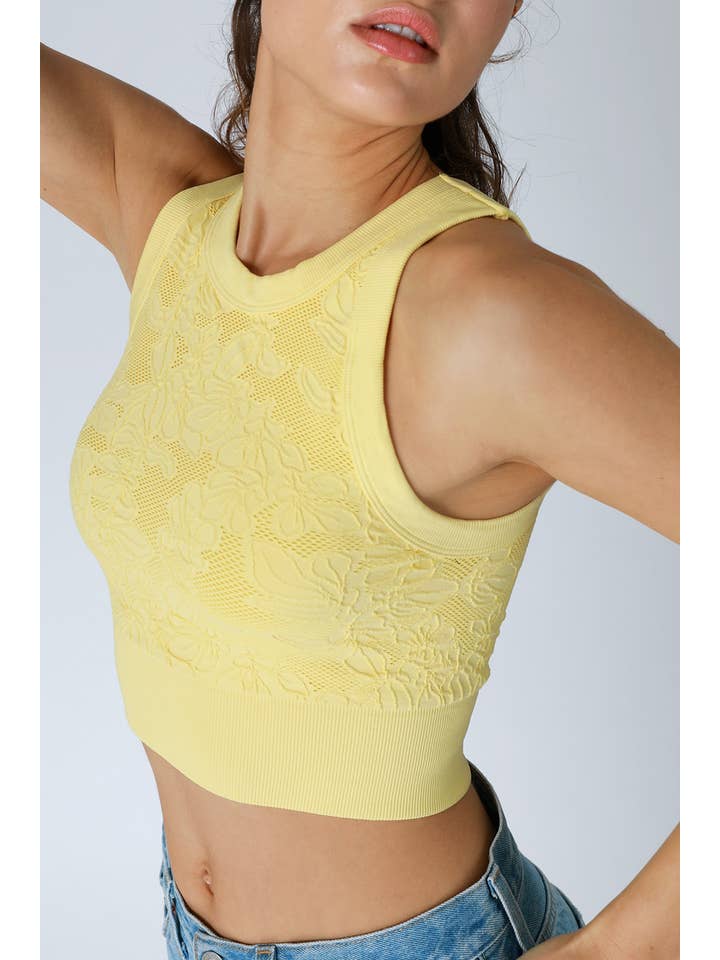 NIKIBIKI - Wholesale Knit Top - Women's - NS8330 - Lace High Neck Crop