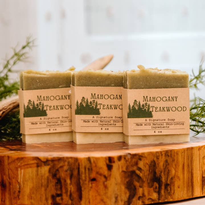 Sneedsboro Soap Company - Wholesale Bar Soap - Men's - Mahogany Teakwood Bar Soap - Soap for Men2