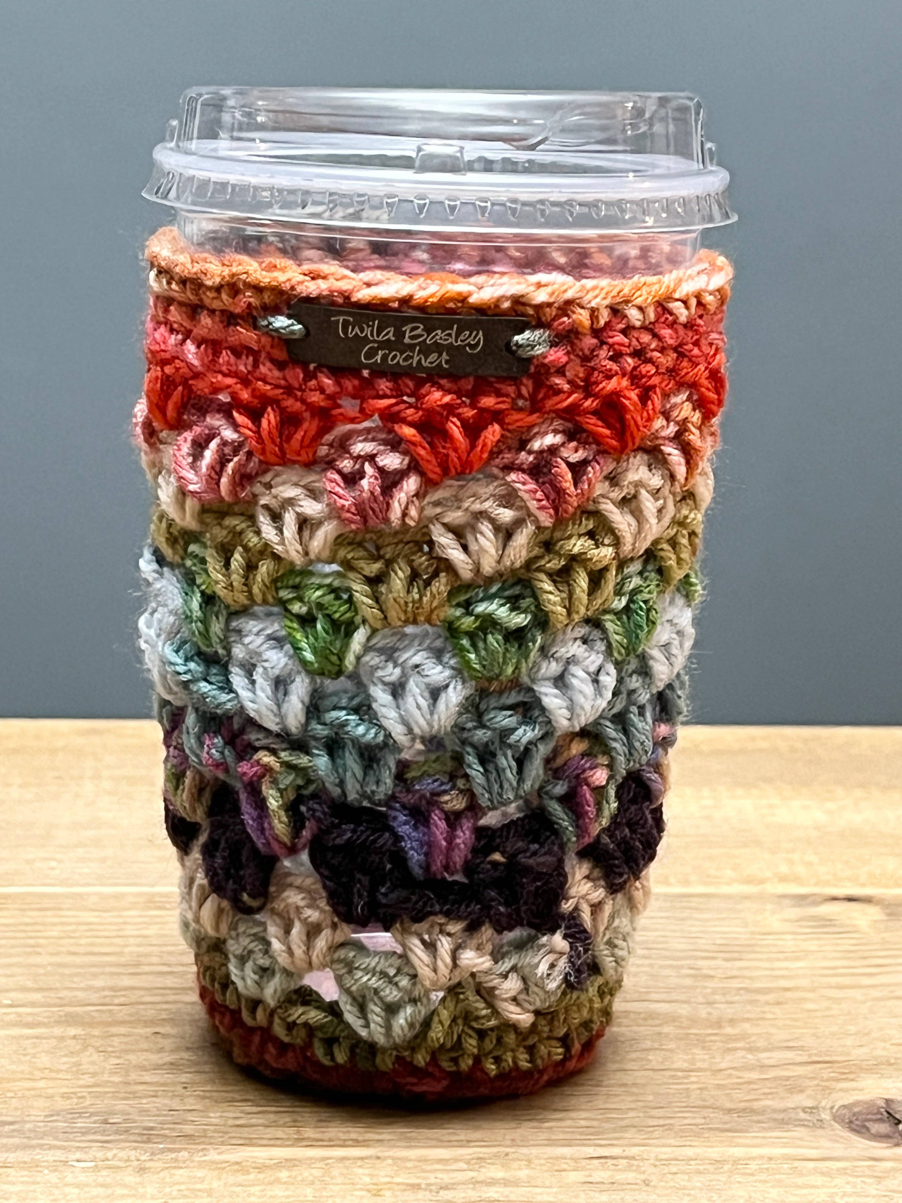 Twila Basley Crochet - Wholesale Drink Huggers & Koozies - Granny Cup Koozie Retro1