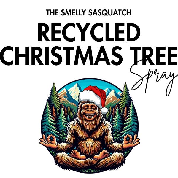 Recycled Christmas Tree Spray for wholesale by The Smelly Sasquatch
