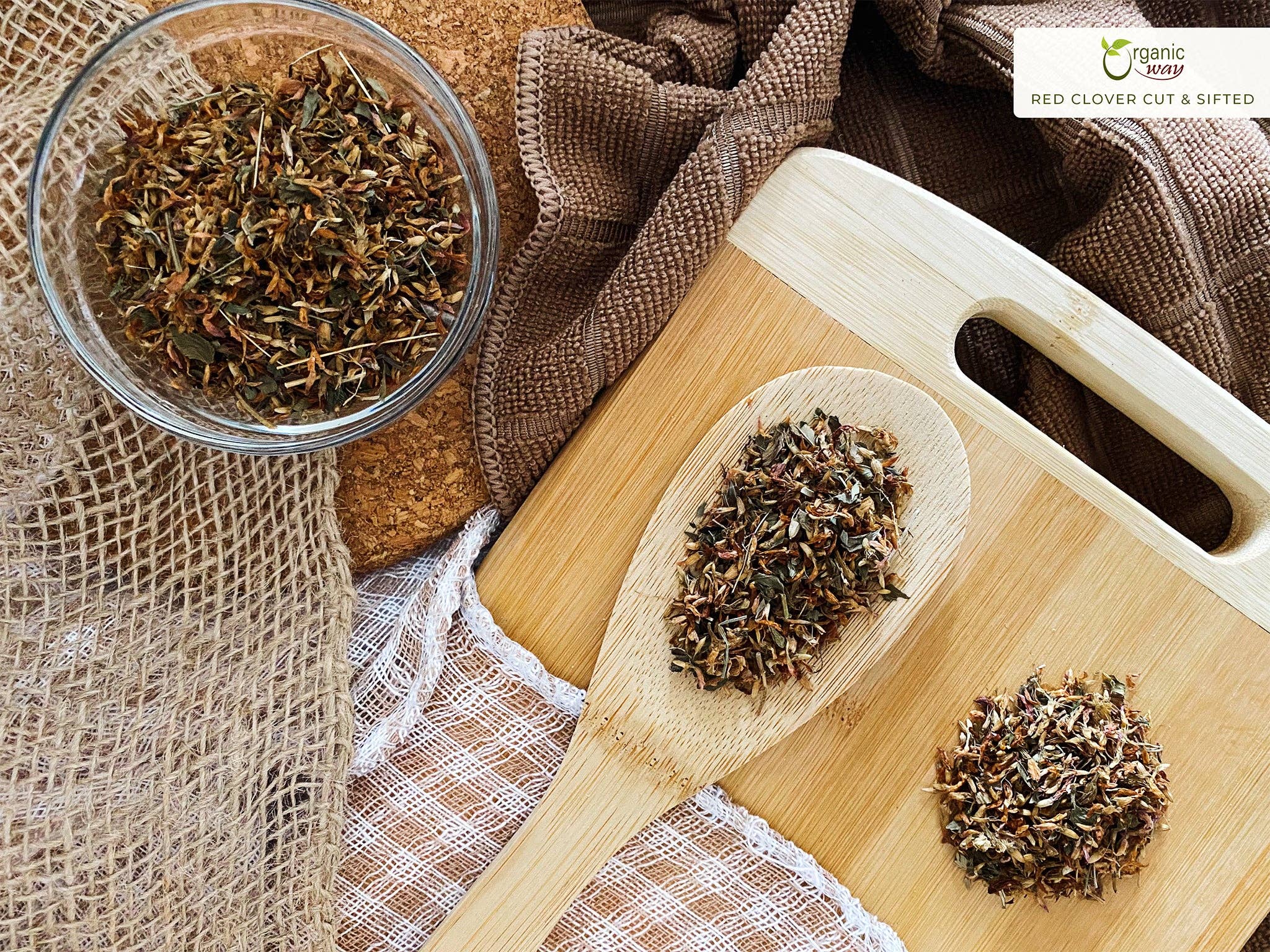 Organic Way LLC - Vendita all'ingrosso Erbe aromatiche - Fiori di Trifoglio Rosso Tagliati e Setacciati (Trifolium Pratense) Tisana | Raccolta Selvatica Europea | Certificato Kosher | Certificato USDA | Origine - Albania5