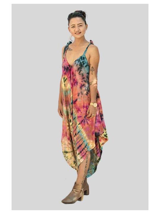 Kathmandu Imports - Wholesale Jumpsuit - Women's - Tie-Dye Harem Jumpsuit (KT-1276)