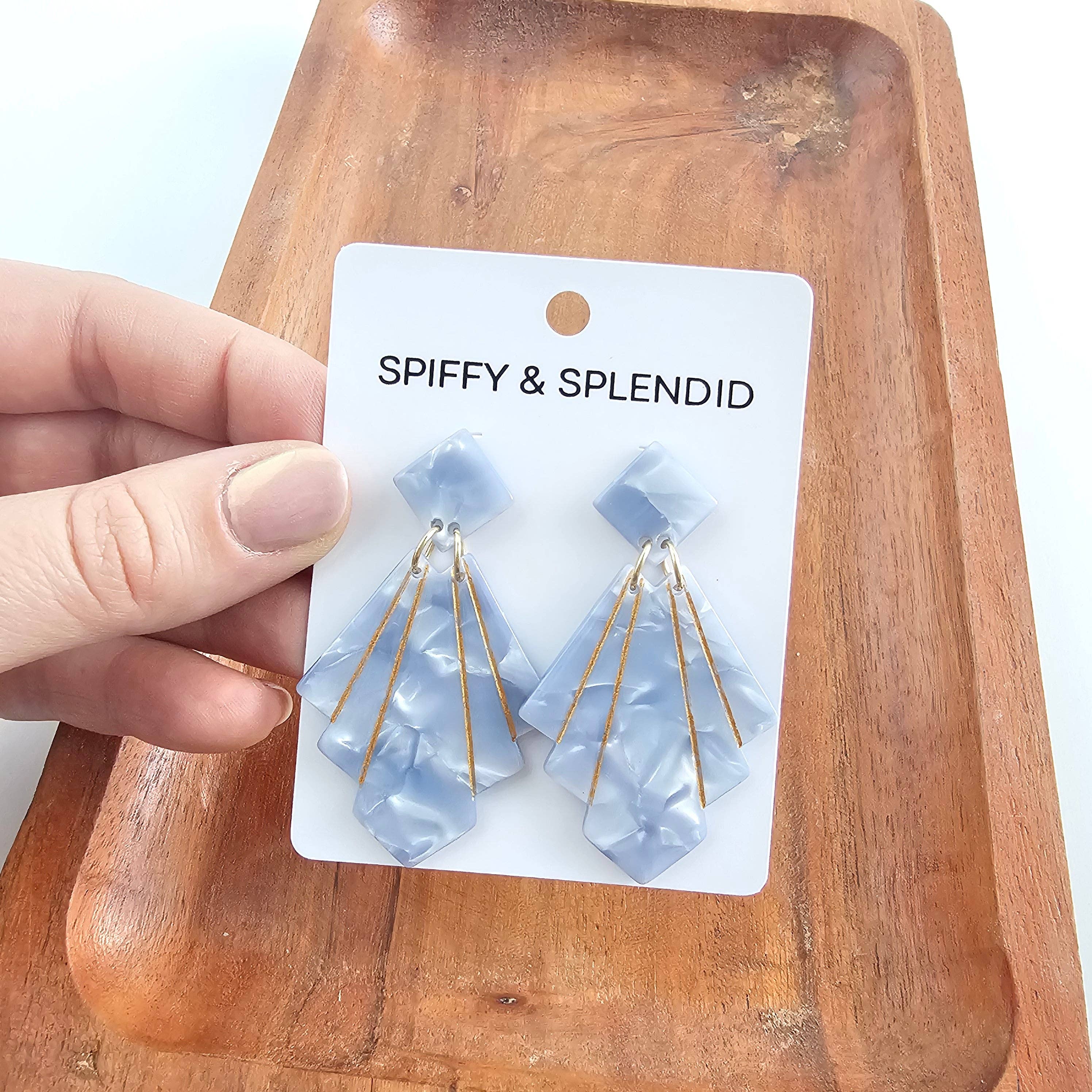 Spiffy & Splendid – Großhandel Ohrhänger – Estelle Ohrringe - Gletscherblau // Schmuck, Art Deco7