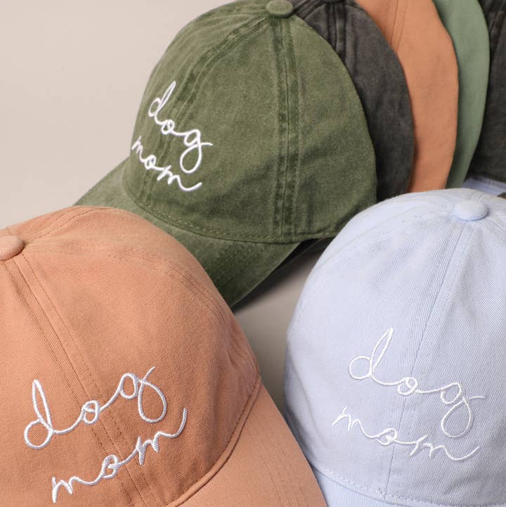 Dog Mom Lettering Embroidery Baseball Cap for wholesale by Fashion City