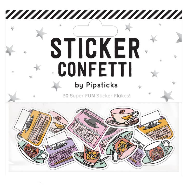 Pipsticks - Wholesale Sticker - Tea & Type Sticker Confetti