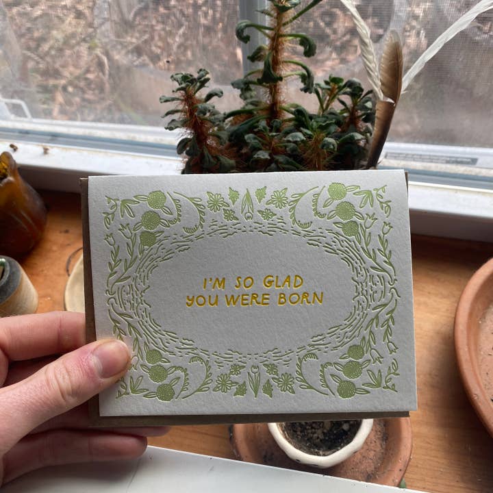 Ratbee Press - Wholesale Birthday Card - Glad Born Card2