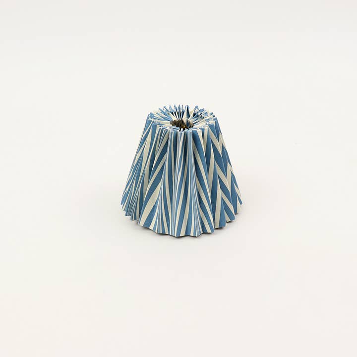 Craft Boat - Wholesale Lamp Shade - MARBLED PLEATED LAMPSHADE - BANYAN BLUE