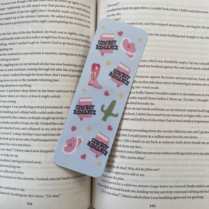 Cowboy Romance gelamineerde bladwijzer voor wholesale door bookshopbykendra