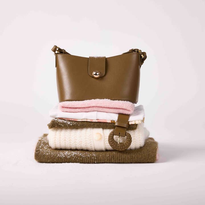 Maradji - Wholesale Shoulder Bag - Women's - BRONZE LEATHER BAGUETTE BAG CLAUDIA8