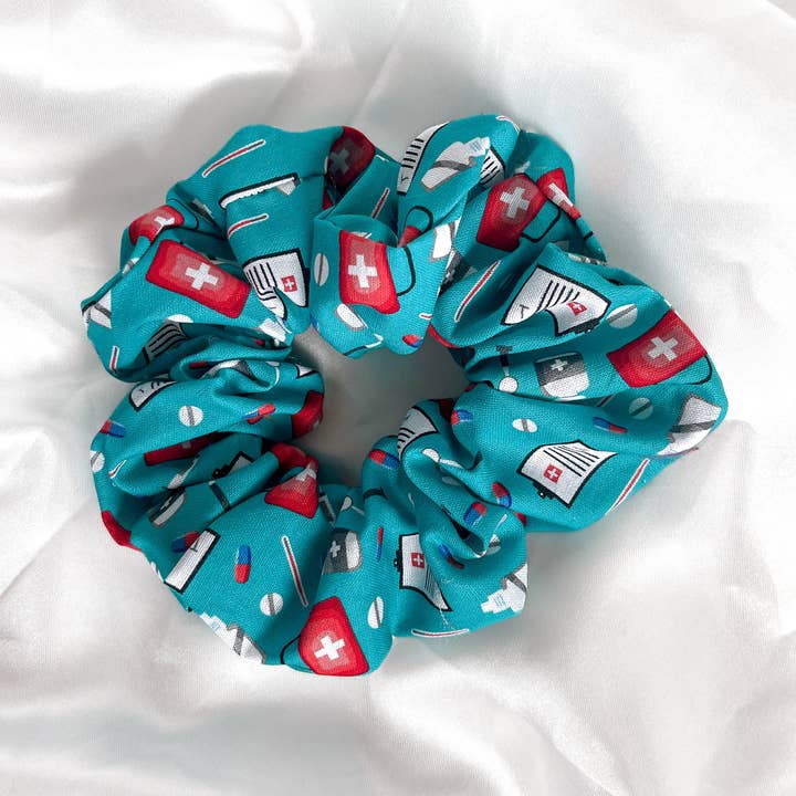 Tana’s Scrunchies - Wholesale Scrunchie - Women’s - Teal Healthcare Scrunchie0