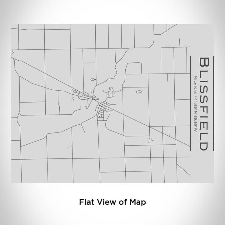 JACE.design - Wholesale Water Bottle - Blissfield MI Map Bottle with Bamboo Top1