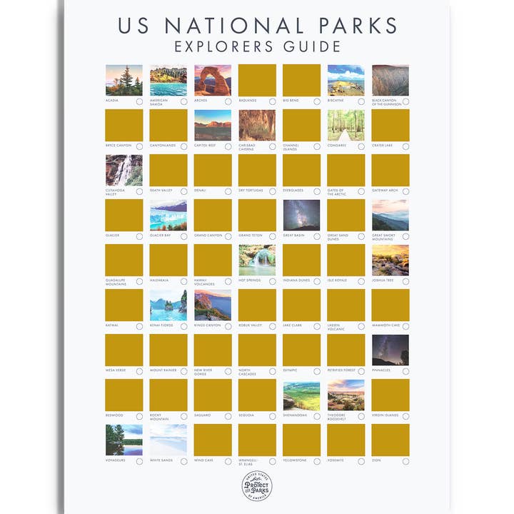 Epic Adventure Maps - Wholesale Poster - National Park Scratch Off Poster