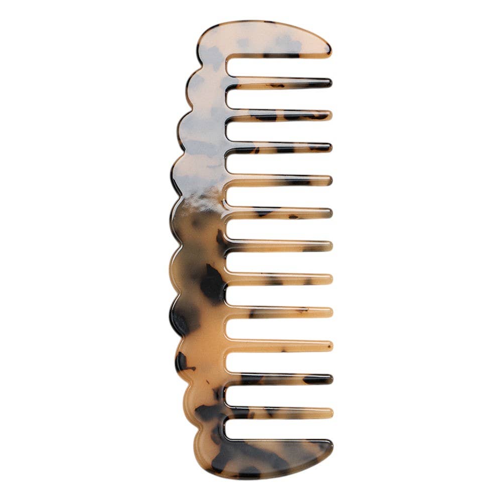 Sensibling Corp. - Wholesale Hair Brush/Comb - Celluloid Acetate Scallop Edge Detangling Hair Comb
3