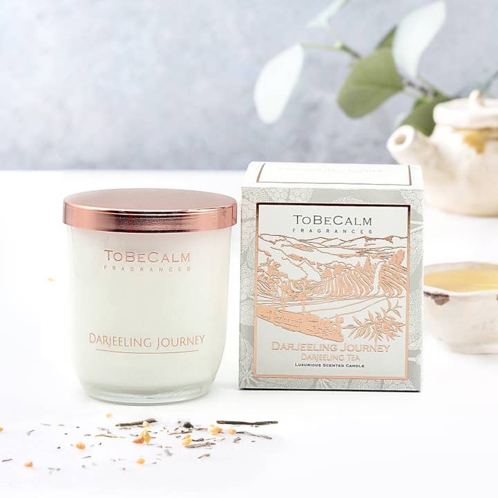 Darjeeling Journey - Darjeeling Tea - Medium Soy Candle for wholesale by To Be Calm