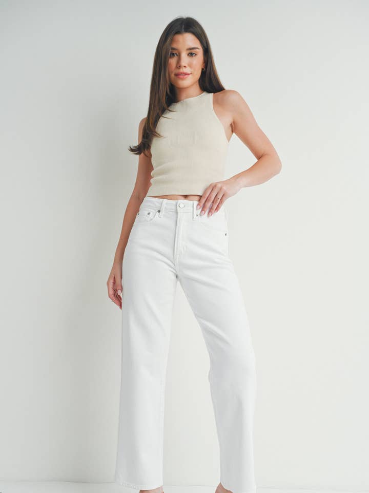 JP190 - WHT - Entspannte, gerade geschnittene Jeans für den Großhandel von Just USA Jeans