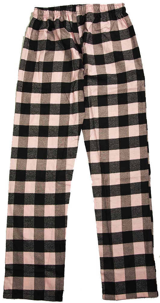 Eastern Off Price - Wholesale Sleepwear Bottom - Women's - Norty Womens Flannel Pajama Pant 41559 Pink Black1