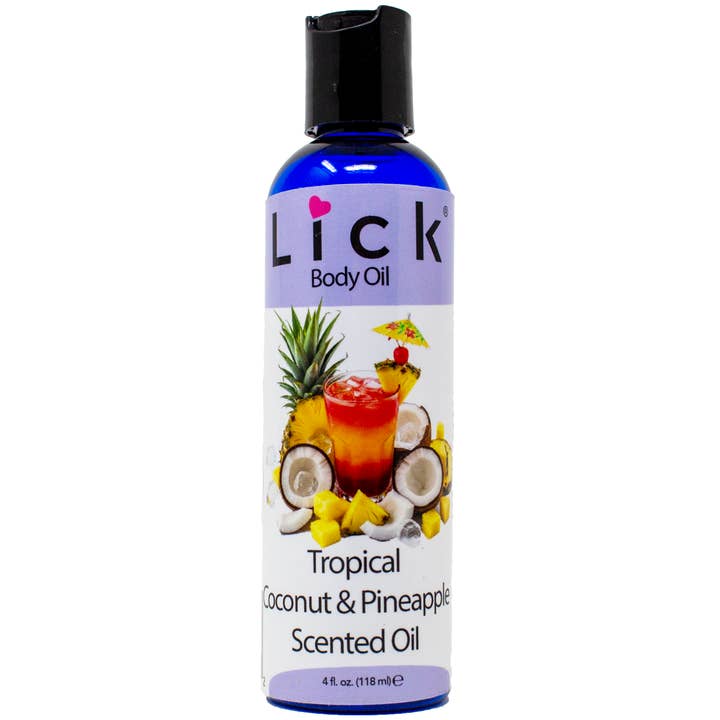 Lick Tropical Coconut and Pineapple Scented Body Oil for wholesale by Lick