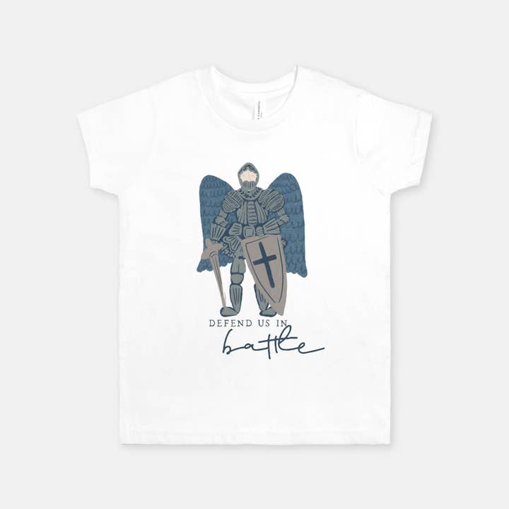 Marigold Catholic Goods, Co. - Wholesale Screen Printed T-Shirt - Kids - St. Michael Youth Tee2