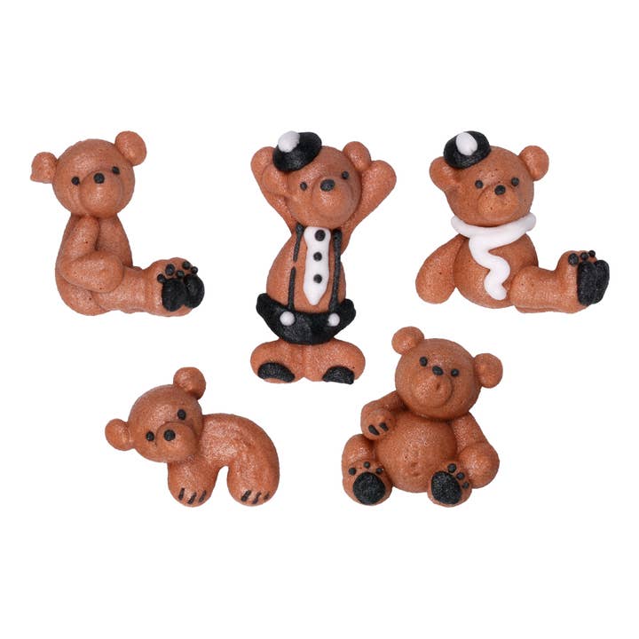 Brown bears (40 pieces) Edible cake decoration for wholesale by Bombasei Decor GmbH