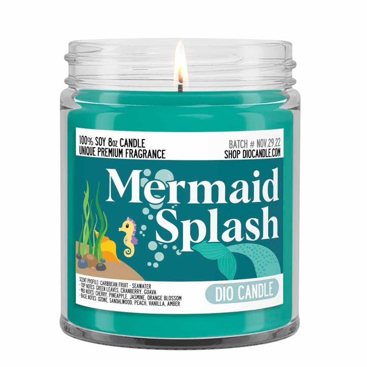 Vela Splash de Sereia - Quantidade Limitada Disponível por atacado de Dio Candle Company