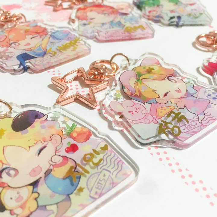 ToasterKiwi – wholesale Keychain – Unisex – BTS Charms (2 inch clear acrylic)4