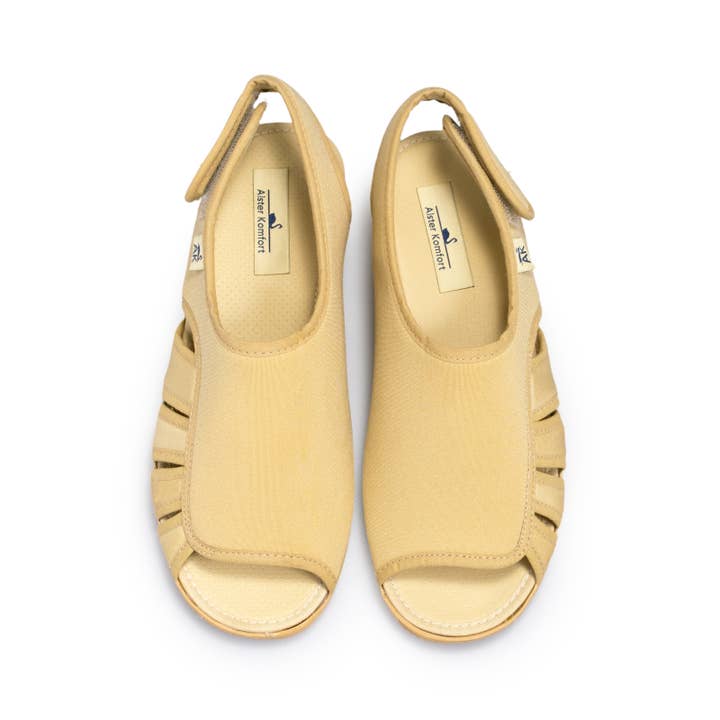 Haikon Hada (Calzame, Alster Komfort, Timoni) - Wholesale Sandals - Women's - Brisa Beig Alster Komfort – Comfort stretch sandal with vulcanized rubber sole2