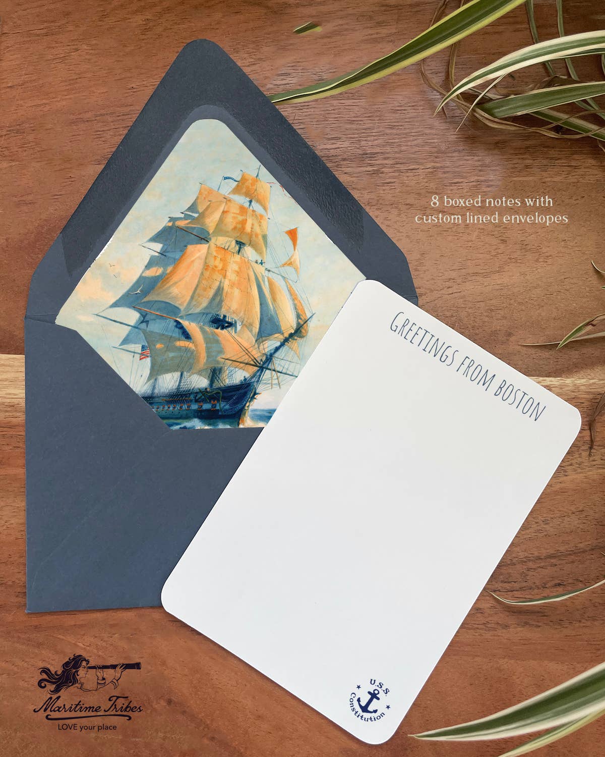 Maritime Tribes LLC - Venta al por mayor Conjunto de papelería y tarjetas - Juego de papelería con sobres forrados (tarjeta de nota) de 8 piezas5