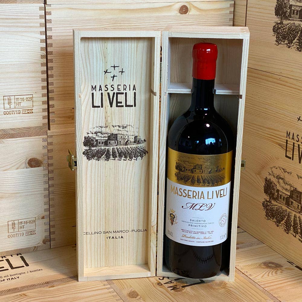 Metina SAS - Wholesale Red Wine - MLV Salento IGT Masseria Li Veli Jeroboam 3 liters Wood 2