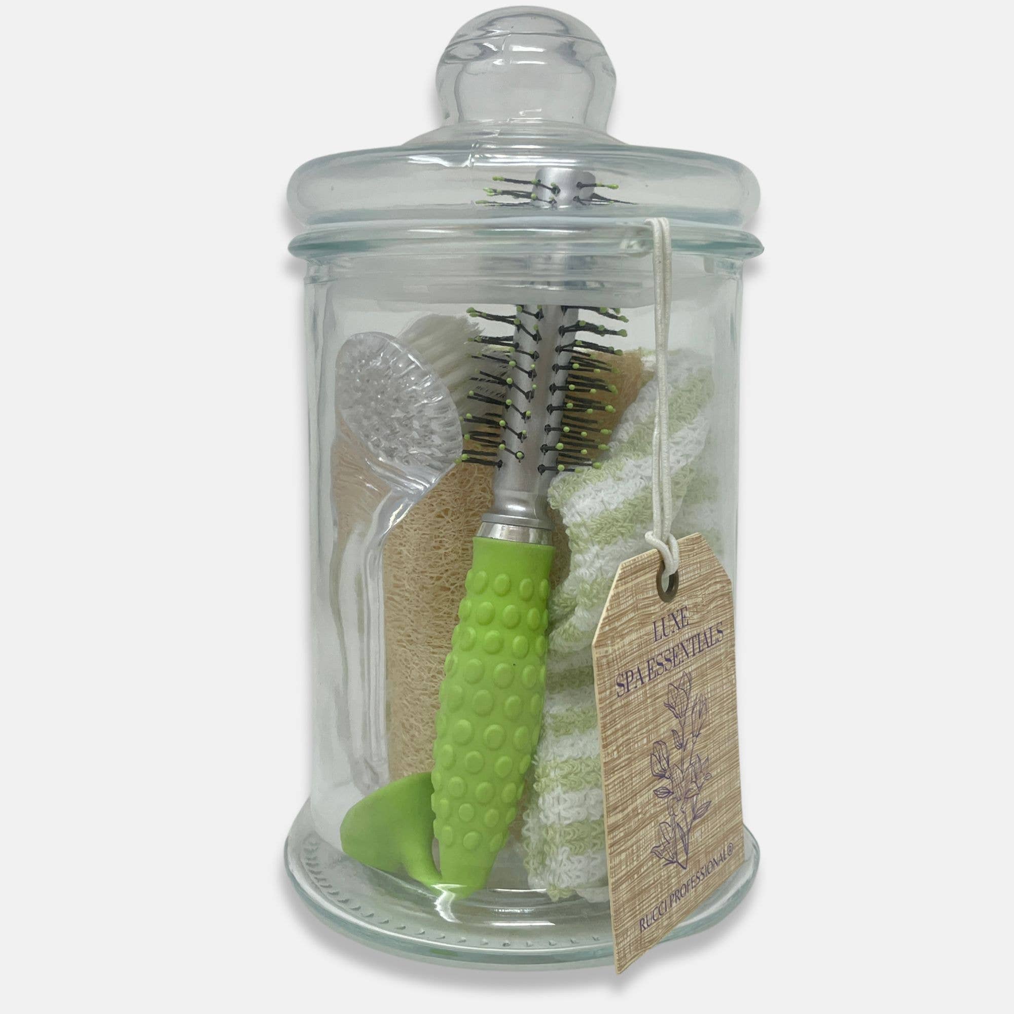 Rucci Professional - Wholesale Jar - Clear Glass Canisters – Airtight Lids, 5× 9.5in & 6×11.5in0