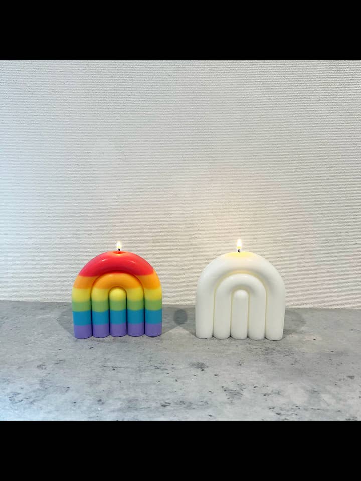 Rainbow bue Candle for engroshandel hos Aromas By April