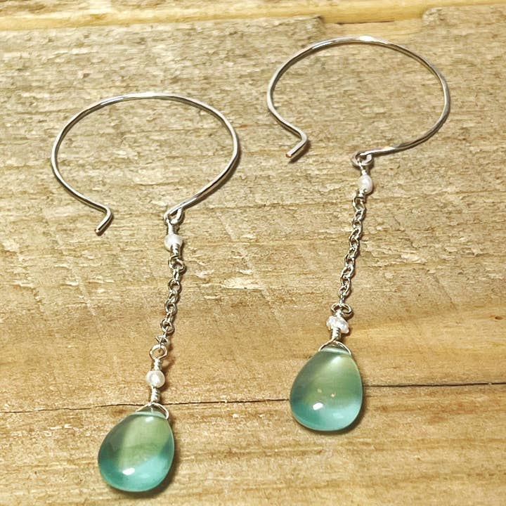 Rage Gems & Jewelry - Wholesale Dangle Earrings - Aqua Dew Drop Earrings11