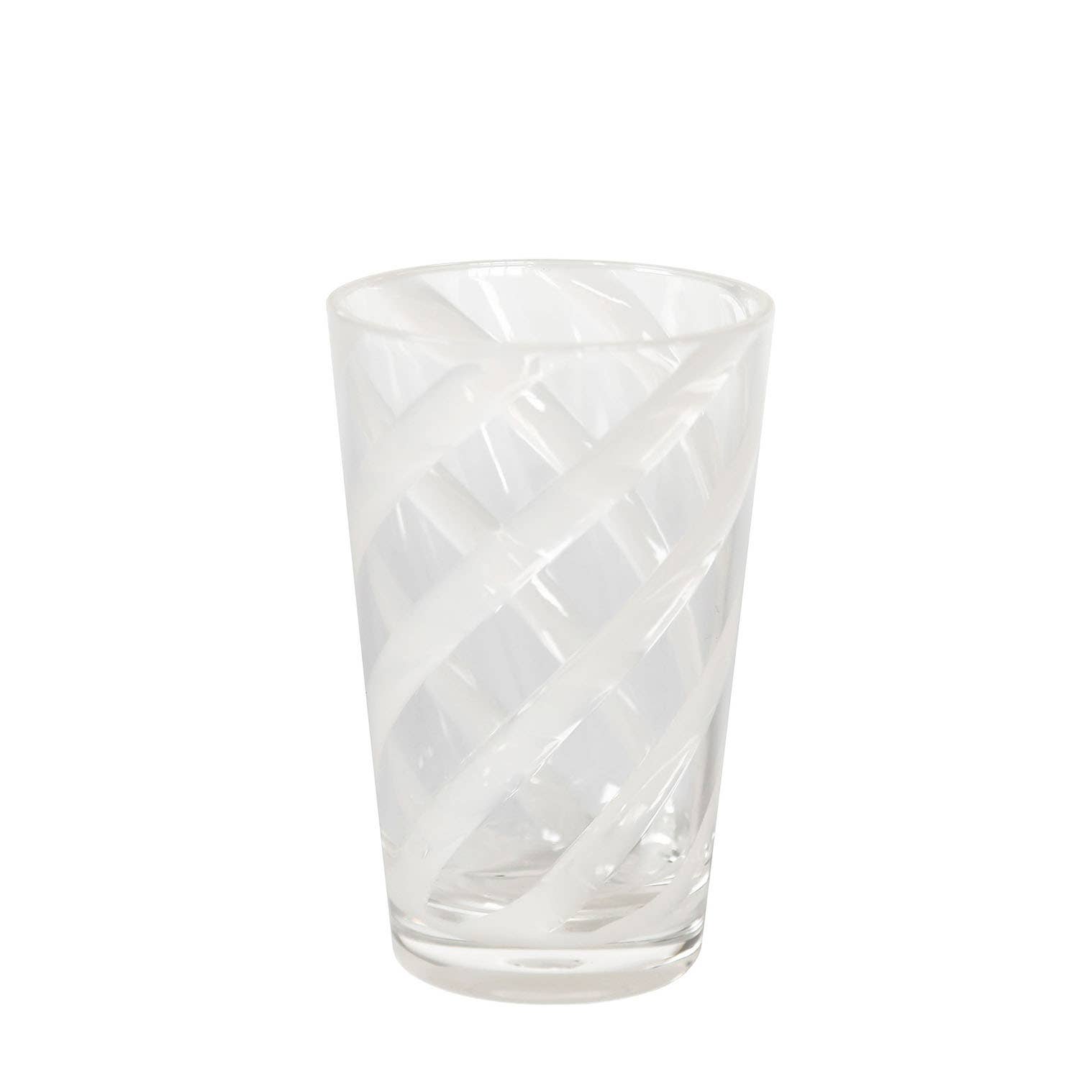 Fiorirà un giardino – Copo/caneca por atacado – Copo de Metacrilato Alto Espiral Branco Translúcido D9 H16 cm0