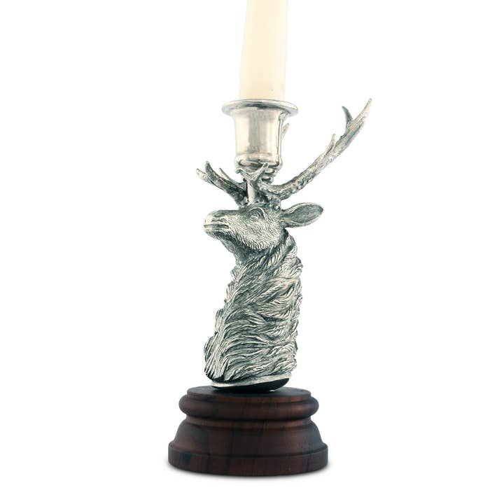 Pewter Elk 1 Taper Candlestick and other Purchase Wholesale antler candle holder. Free Returns & Net 60 Terms on Faire trending on Faire.
