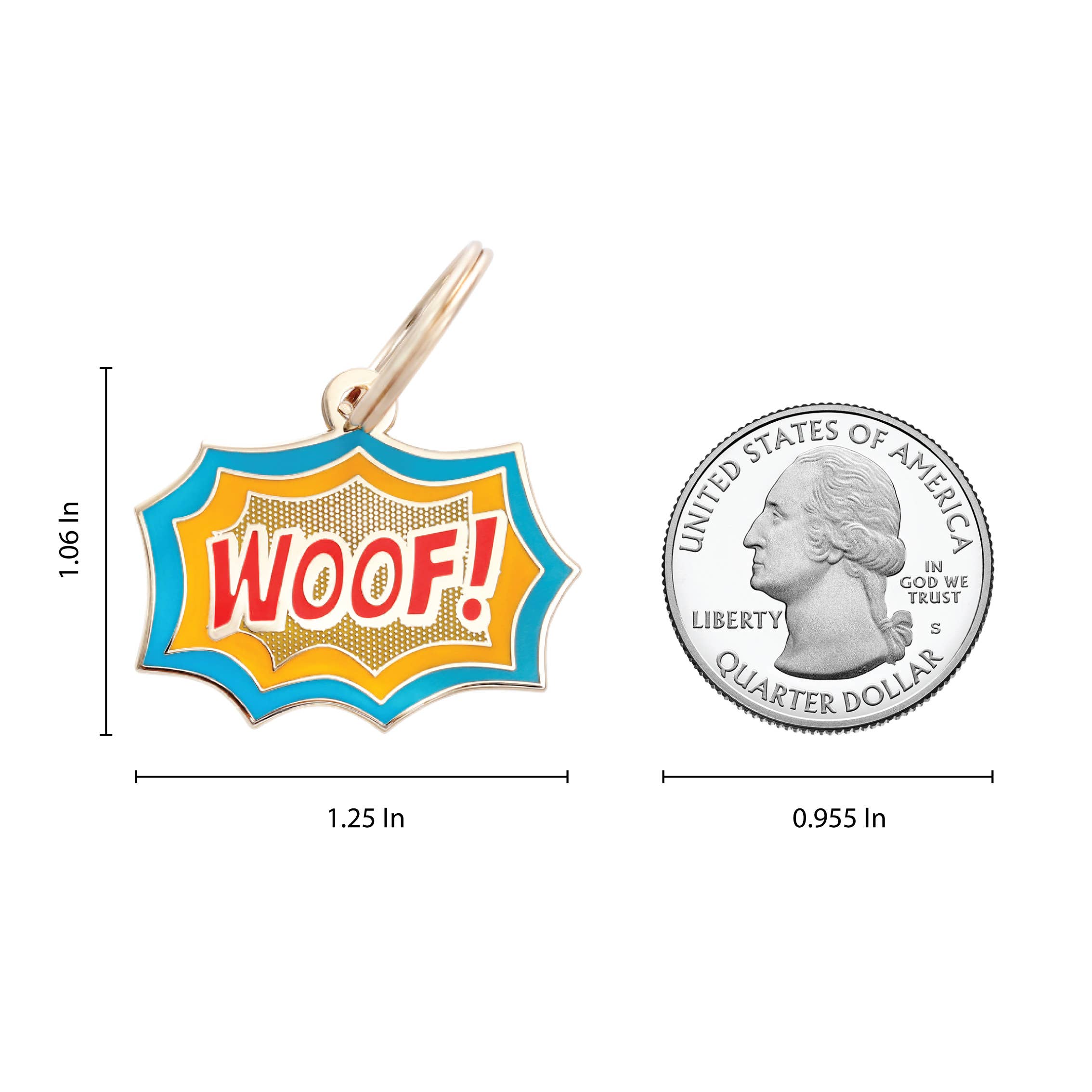 Two Tails Pet Company - Wholesale Pet Identification Tag - Dog - Woof! Pet ID Tag4
