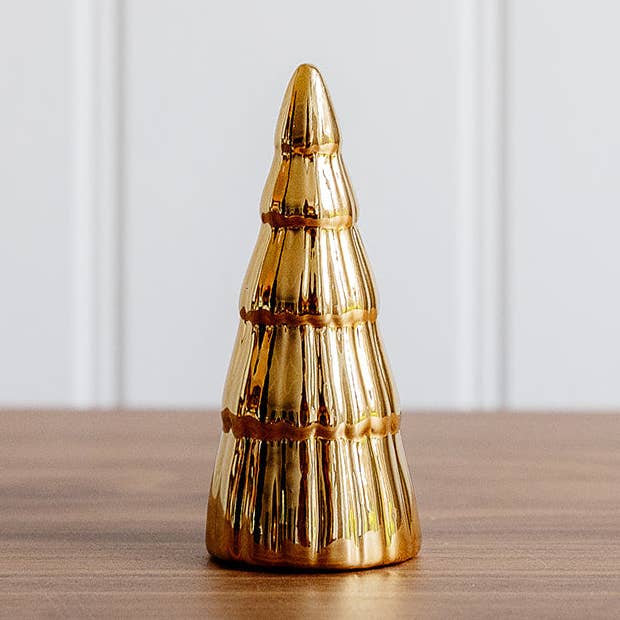 Fluted Gold Christmas Tree (9 cm) for wholesale by We Love Seasons EU