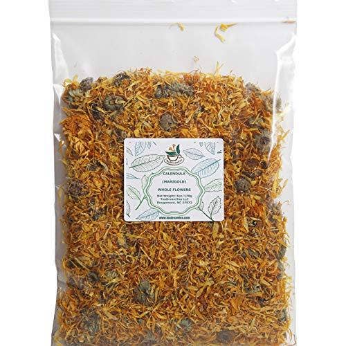 TeaDreamTea - Wholesale Loose Tea - Calendula Tea Marigold Dried Flowers - Caffeine Free - Whole Flowers - Marigold Herbs – 6 oz