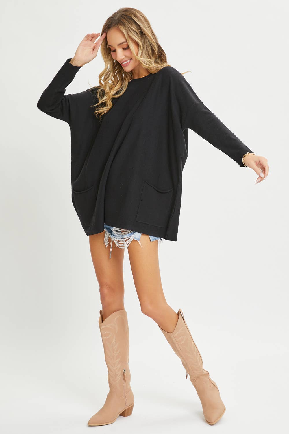 Sweet Lovely by Jen – wholesale Tunikatröja - Dam – OVERSIZE/LÖS PASSFORM TRÖJA MED RUND HALS17