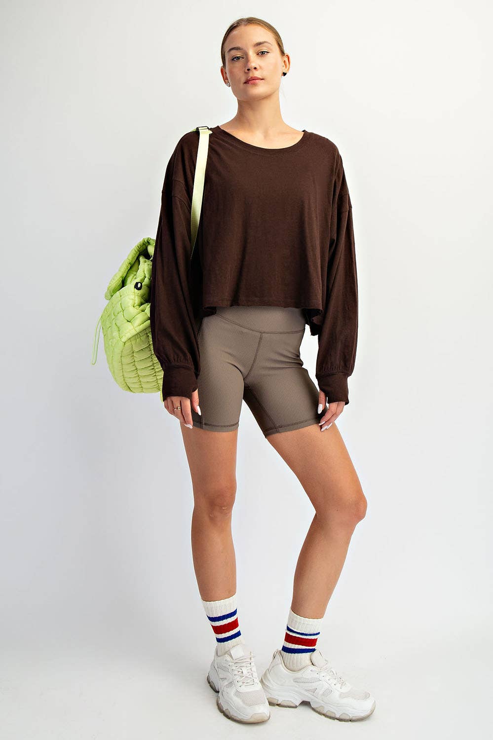 Rae Mode - Wholesale Lounge Top - Women's - COTTON SLUB OPEN BACK LONG SLEEVE TOP27