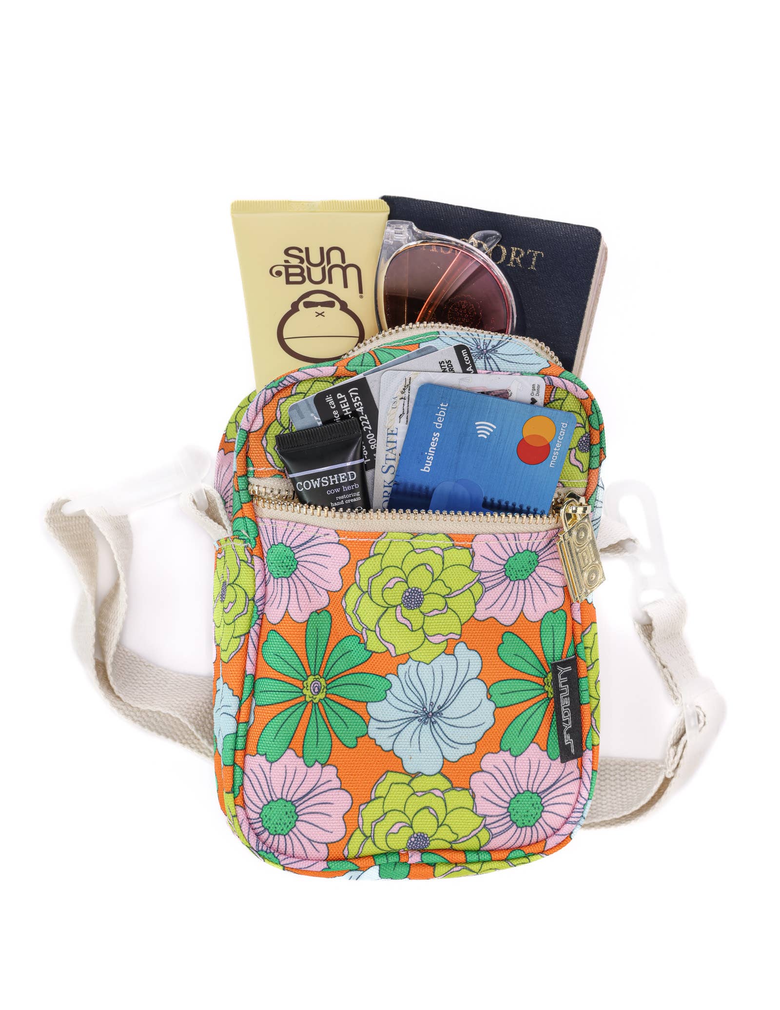 Fydelity - Wholesale Crossbody Bag - Women's - 88618: Mini Brick Bag | Recycled RPET | Floral Orange7