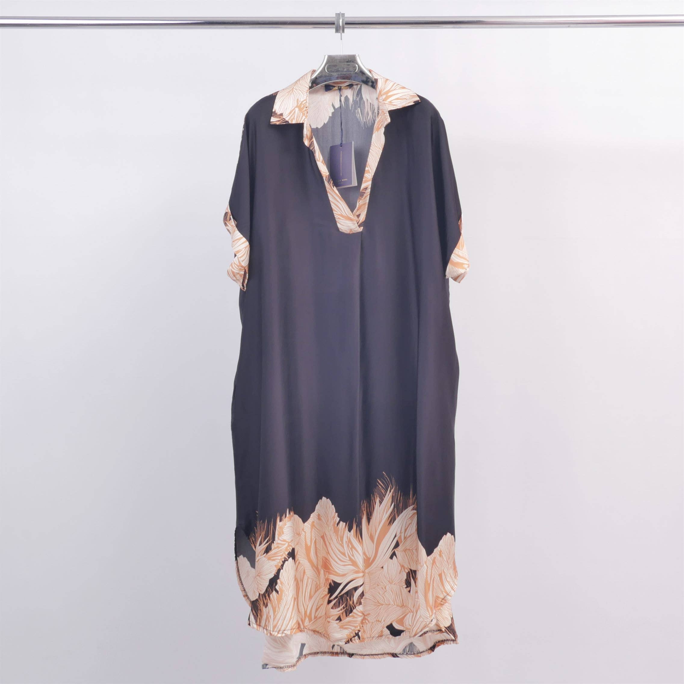 Cecile Wang - Vente Robe – femme - Robe en satin imprimé motif floral KD6917VS-45