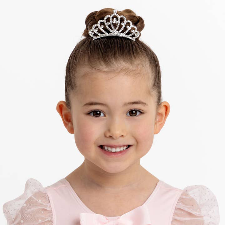 Silver Diamanté Tiara Hair Comb for wholesale by Flo Dancewear