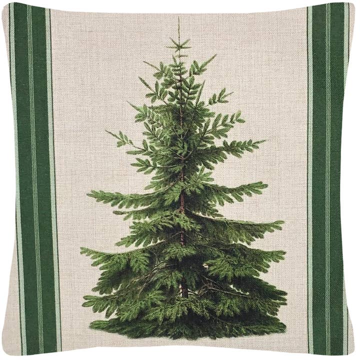 Almohada vintage de árbol de pino para venta al por mayor de Golden Hill Studio