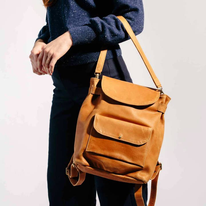 Noonday Collection - Wholesale Backpack - Women's - Leather 'Homesteader' Convertible Backpack4