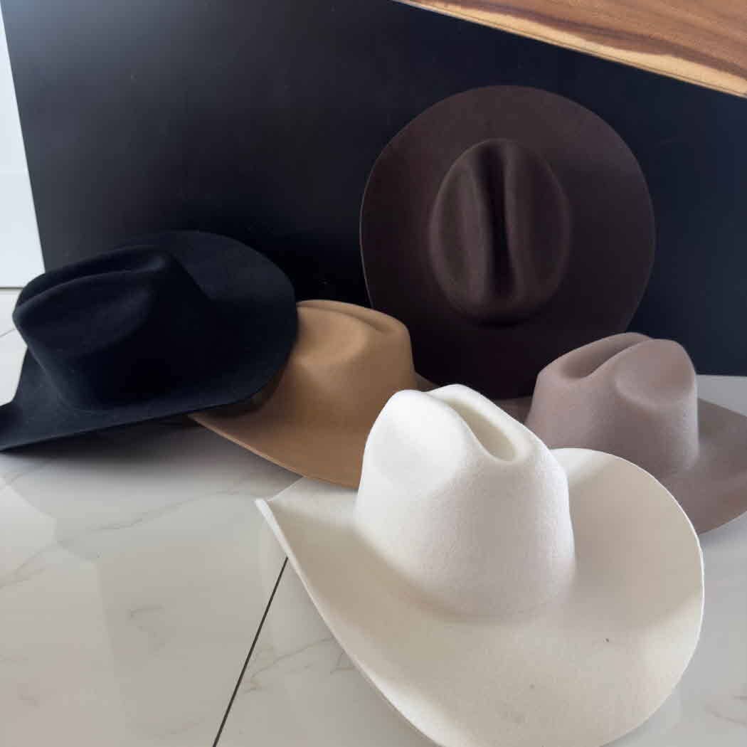 Queens INC - Vente Chapeau de cowboy – femme - Chapeau de cowboy Cattleman classique en laine australienne 6