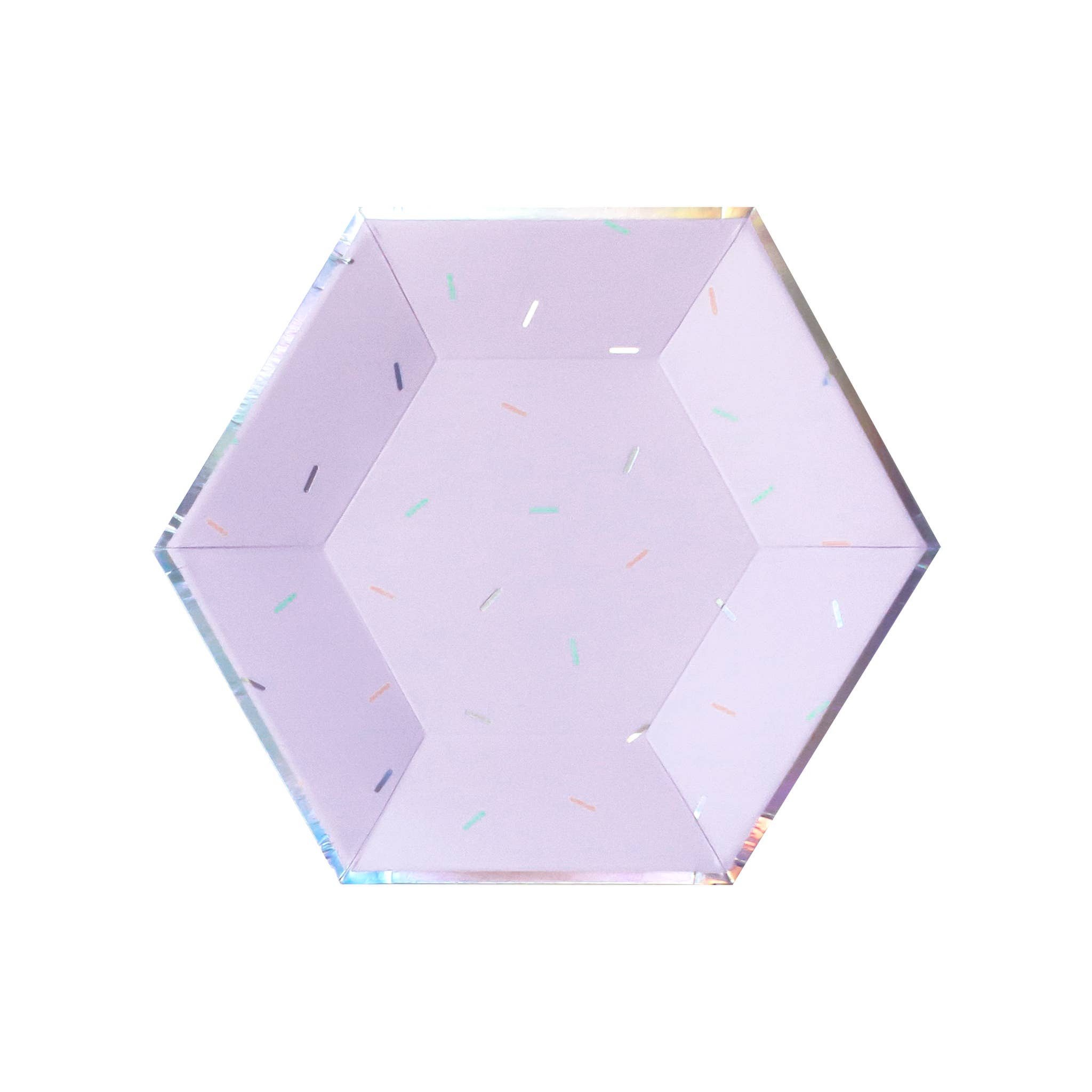 Harlow & Grey - Venta al por mayor Platos desechables - Platos pequeños de papel Sprinkles en colores pastel (paquete de 18, multicolor)2