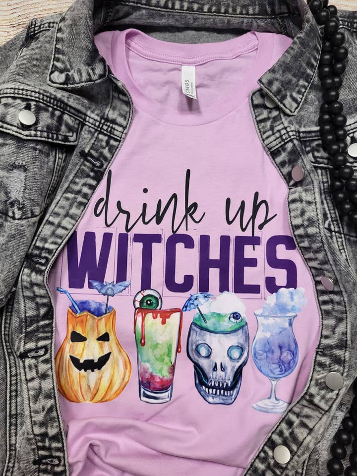 Drink Up Witches Tee voor wholesale door Wanderlust Designs Wholesale