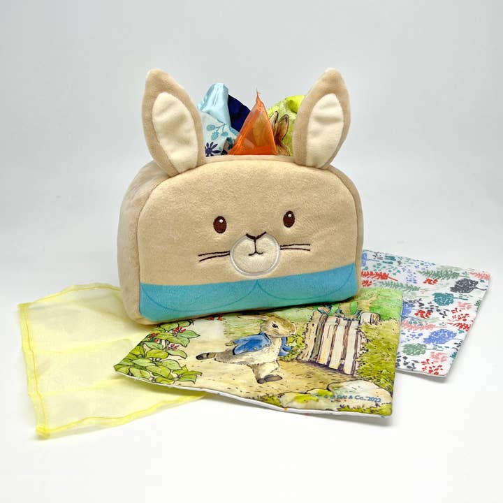 Kids Preferred - Vente Peluche – enfant et bébé - Jouet avec boîte à mouchoirs Beatrix Potter Peter Rabbit