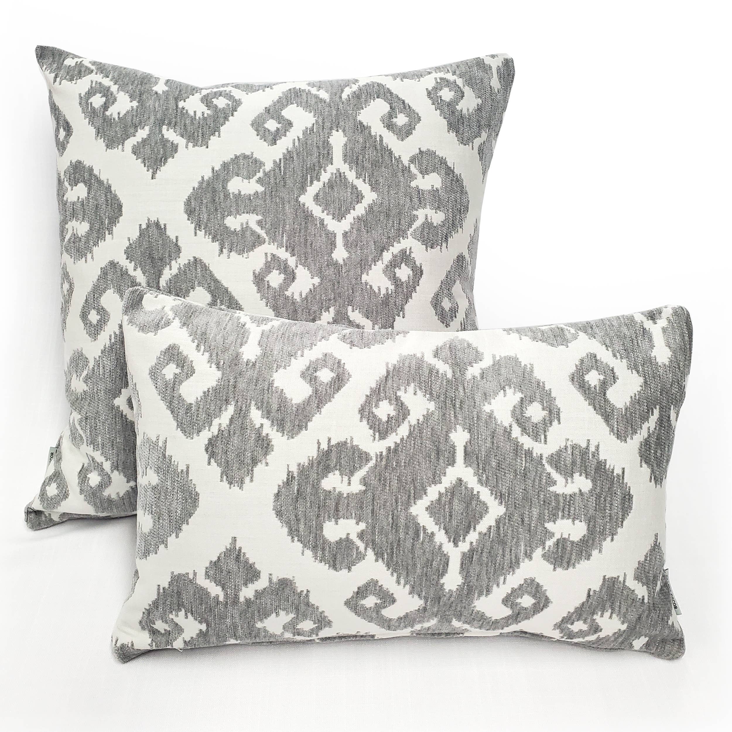 Pillow Decor - Vendita all'ingrosso Cuscini decorativi - Cuscino da esterno grigio Insignia, 30,5 x 48,9 cm, modello RECT3